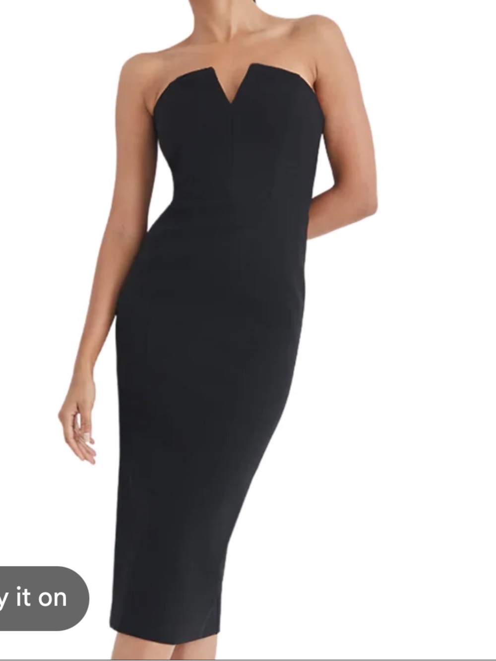 Veronica Beard Black Nabi Strapless Dress